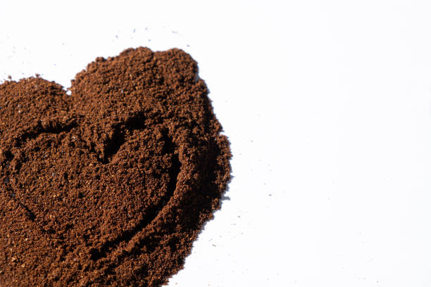 istock Painted heart on ground coffee, I love coffee. 2162447091
