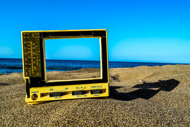 istock Television on the Sand Beach 2162448342