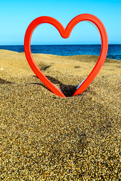 Photo Picture of an Heart on the Sand Beach