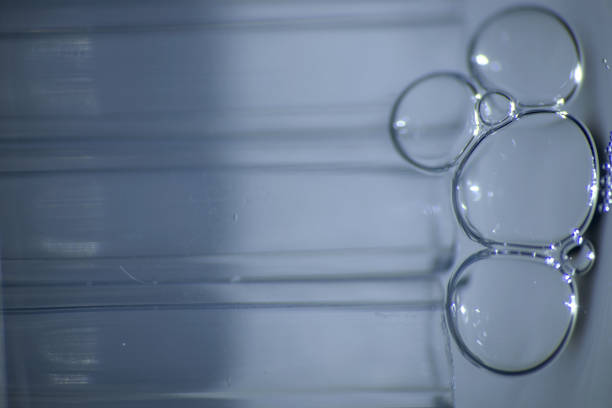 macro photography background tubes with liquid bubbles