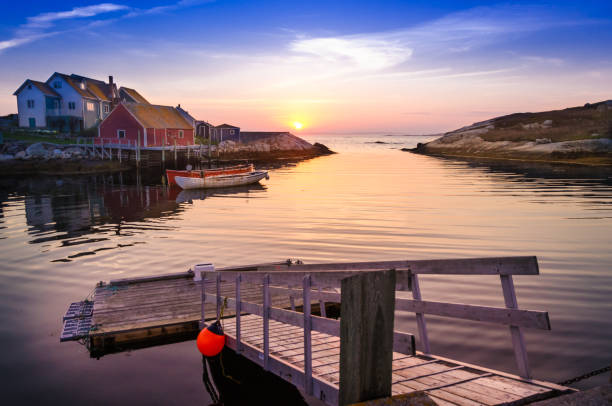 istock Peggy's Cove, Nova Scotia, at sunset 2162451212