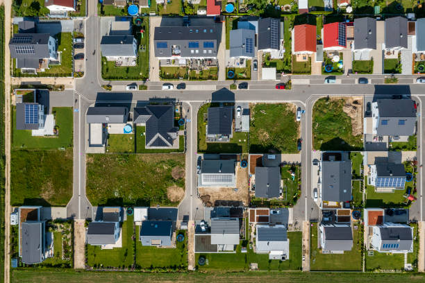 istock Modern houses from above 2162451248