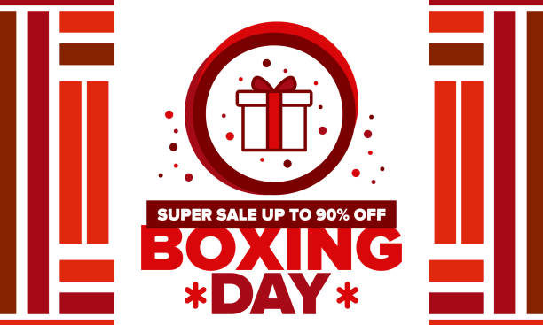 istock Boxing Day. Day after Christmas Day, when gifts are given! This holiday is associated with shopping and sporting events. Celebrated annually in the Great Britain on December 26th. Vector illustration 2162453364