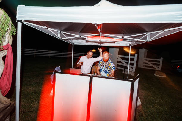 istock DJ mixing music at wedding reception 2162454365