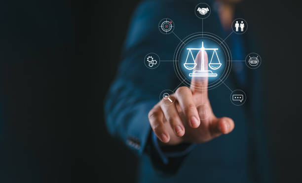 istock Business Ethics Concept. AI ethics or AI Law concept. Developing AI codes of ethics. Compliance, regulation, standard, business policy and responsibility. Machine learning algorithms. 2162458095
