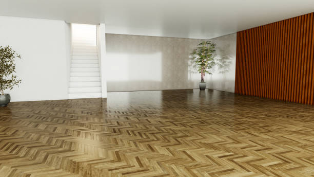 istock Large luxury modern bright interiors Living room mockup illustration 3D rendering image 2162458485