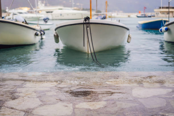 global warming ocean level rise on waterfront in europe.