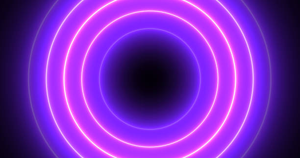 istock Retro style award show presenting ceremony loading circle bomb bg. Futuristic high technological interface UI UX design swirl big data cyberspace tech curve media flow circulation media footage. 2162460832