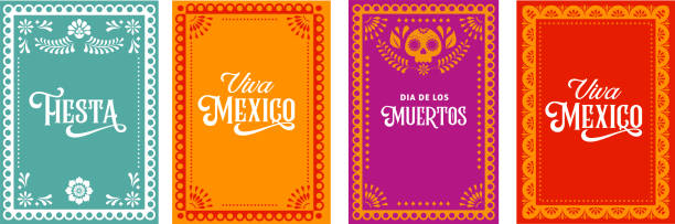 Mexican Fiesta, Mexican Menu restaurant, Cinco de Mayo invitation. Collection of vector cards design Mexican Fiesta, Mexican Menu restaurant, Cinco de Mayo invitation. Collection of vector cards design. Colorful printable illustrations mexican restaurant stock illustrations