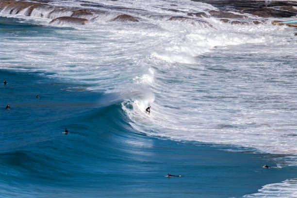 Waves and the sea at Whale Beach in the Northern Beaches region of Sydney, NSW, Australia.