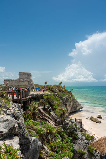 istock View from archaeological site of Tulum 2162467342