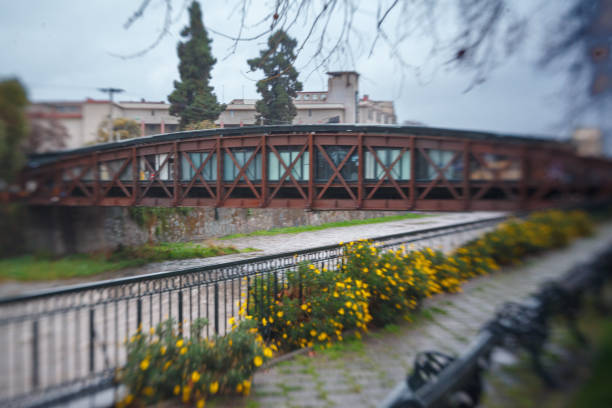 Historic Bridge over Mapocho River Parque de los Reyes, Santiago de Chile