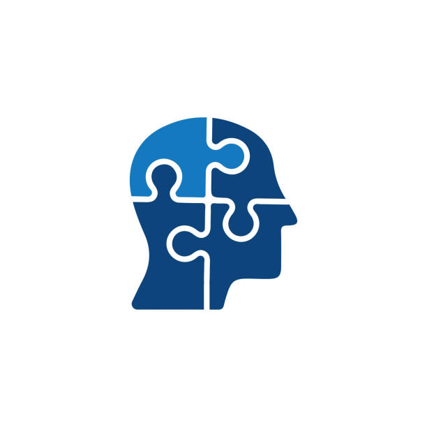 illustrazioni stock, clip art, cartoni animati e icone di tendenza di human head solution glyph solid icon. solid icon that can be applied anywhere, simple, pixel perfect and modern style - nostalgia