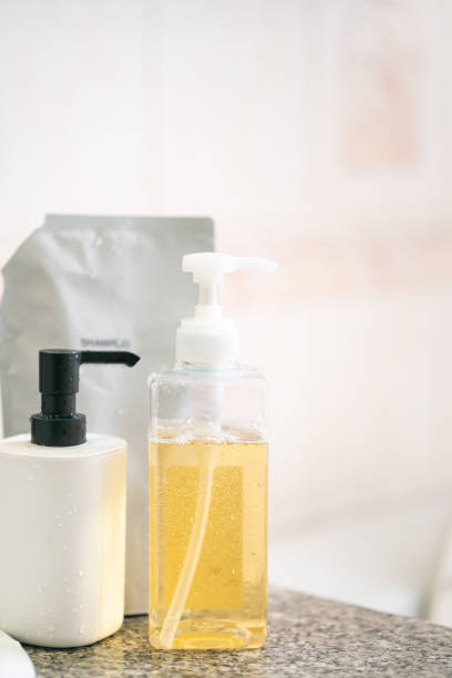 istock Refill to reduce plastic waste. soap or shampoo for refill. plastic bottles for refill liquid soap 2162473224
