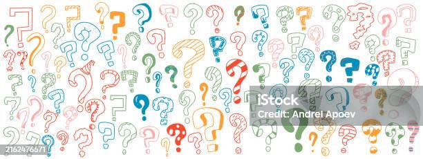 Bundle Shows Variety Of Multicolored Question Marks Stock Illustration ...