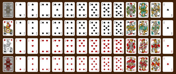 istock 52 playing cards with jokers - Poker playing cards, full deck. 2162478378