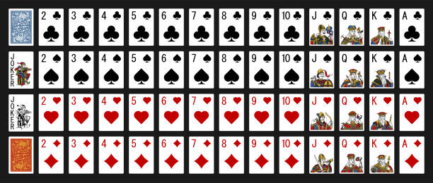 istock 52 playing cards with jokers - Poker playing cards, full deck. 2162478431