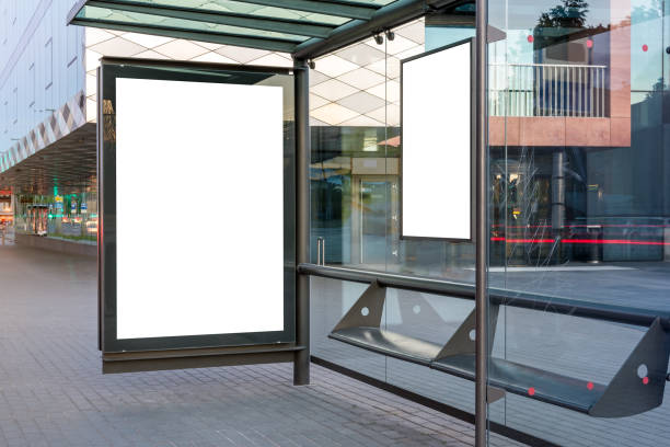 istock Mockup Of Bus Stop Billboard Display 2162480191