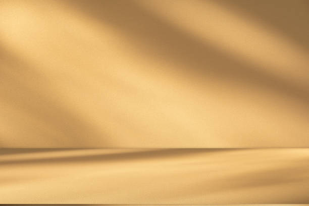 istock Studio style background wall decoration presentation uses white and green tones. with shadows cast from a nearby window, concept creating a decorative 2162481143