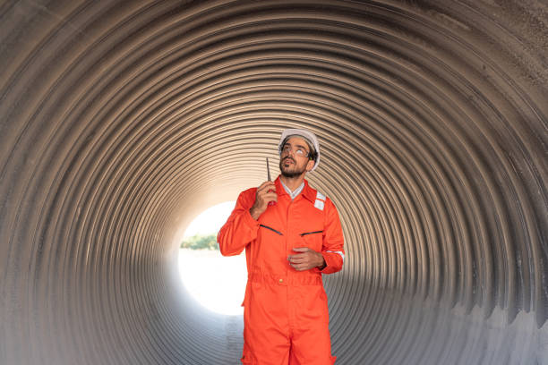 istock Mechanical engineer wearing safety uniform checking and inspection pipeline . 2162482266