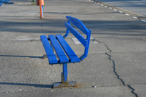 blue bench embankment in Cyprus 3