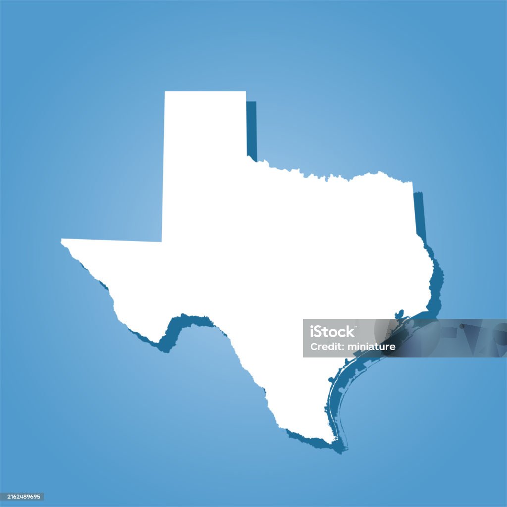 Texas Map Clean Texas Map Stock Illustration - Download Image Now - Abstract, American ...