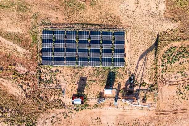 istock Gas rig powered by solar energy. 2162490296