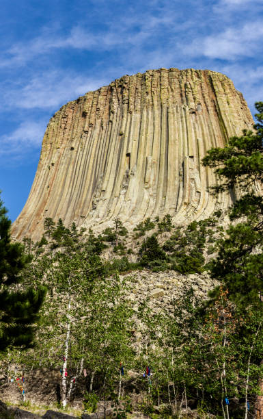 istock Close up of Devils tower in america on sunny day 2162495277