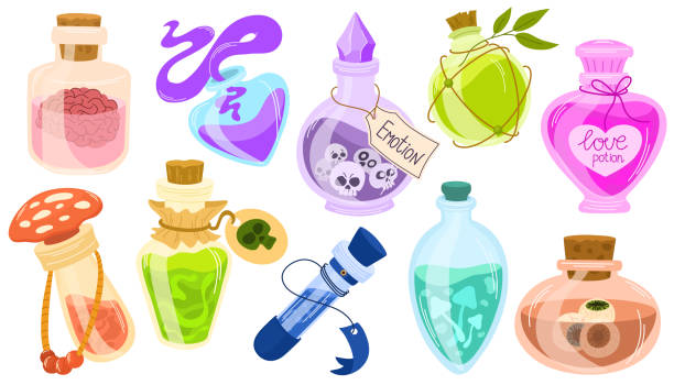 2169_potions_set - lektvar stock ilustrace