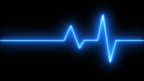 A blue heartbeat pulse indicator monitor animation, showcasing the rhythm of a heartbeat with glowing neon lines. This digital graph emphasizes concepts of medicine, health care, and cardiology, displaying the up and down curves of cardiac activity. The futuristic and abstract design highlights the importance of monitoring heart rates and medical analysis, creating a dynamic and visually engaging representation of life and health science.