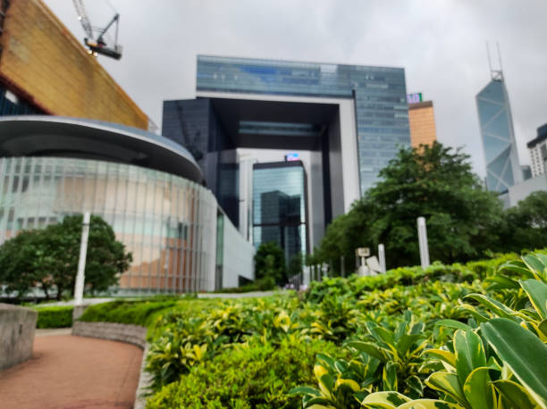 Hong Kong, May 20,2024 : View of Tamar park, Admiralty, Hong Kong
