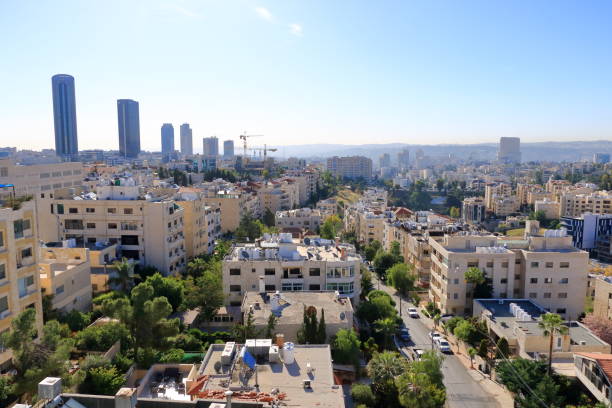 Amman in Jordan - May 08 2024: view over the city in the morning