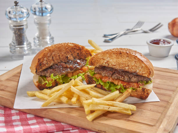 istock Burger menu and fried potato cola background style. 2162506311