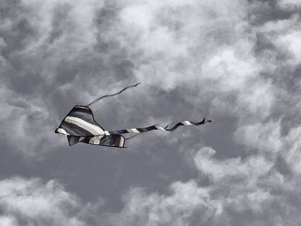 istock A kite flying in the wind against cloudscape 2162508147