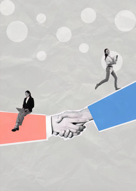 istock Dynamic Contemporary Art Collage Depicting Business Concepts with Modern Design Elements and Abstract Background 2162508224