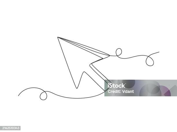 Computer Mouse Click Pointer Cursor Arrow Continuous One Line Shape ...