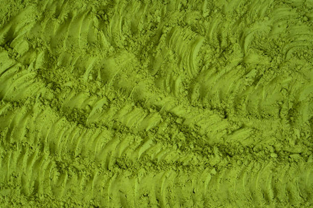 Matcha tea, matcha powder as a background.