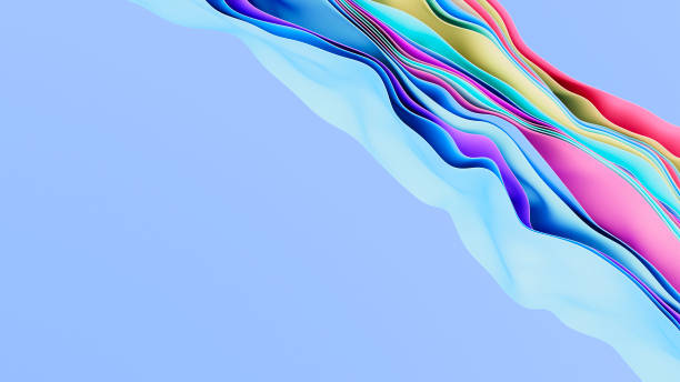 istock 3D illustration of abstract colorful soft surfaces with wavy effect 2162512309