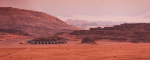 istock Wadi Rum Desert, Jordan mountains dawn banner 2162513421