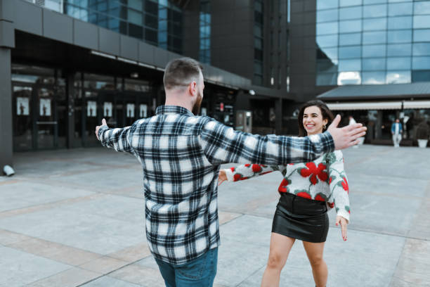 istock Couple Embracing Each Other Upon Greeting 2162518623