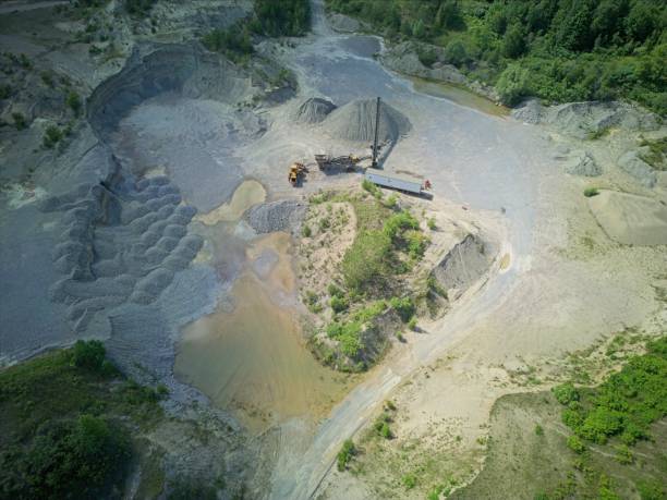 Aerial View of an Open Pit Mine