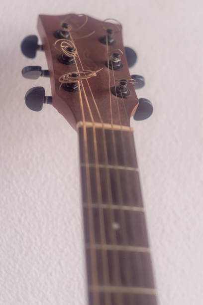 istock guitar from light wood on a whith background. 2162520720