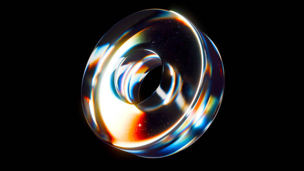 Glass abstract geometry 3D. 3D illustration render.