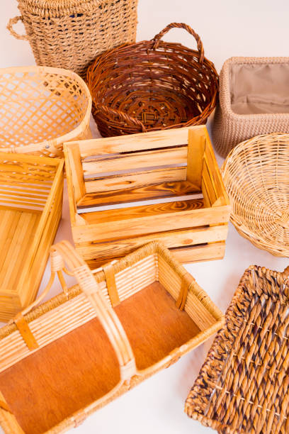 istock Various kinds of baskets closeup 2162524953