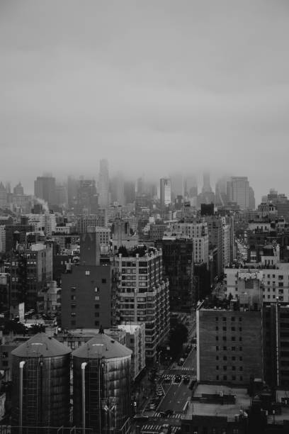 Skyline view of New York City post storm