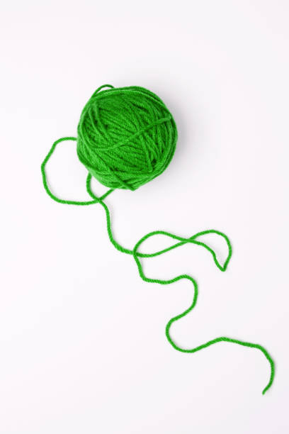 istock Color yarn for knitting, white background. Top view. Copy space, flat lay 2162526519