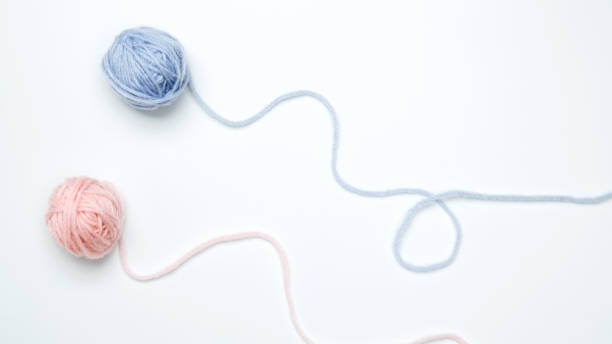 istock Color yarn for knitting, white background. Top view. Copy space, flat lay 2162526522