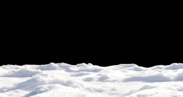 istock Snowdrift in the winter on black background with copy space 3D render 2162533442