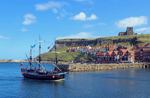 istock Endeavour replica ship in Whitby harbour Yorkshire 2162534429