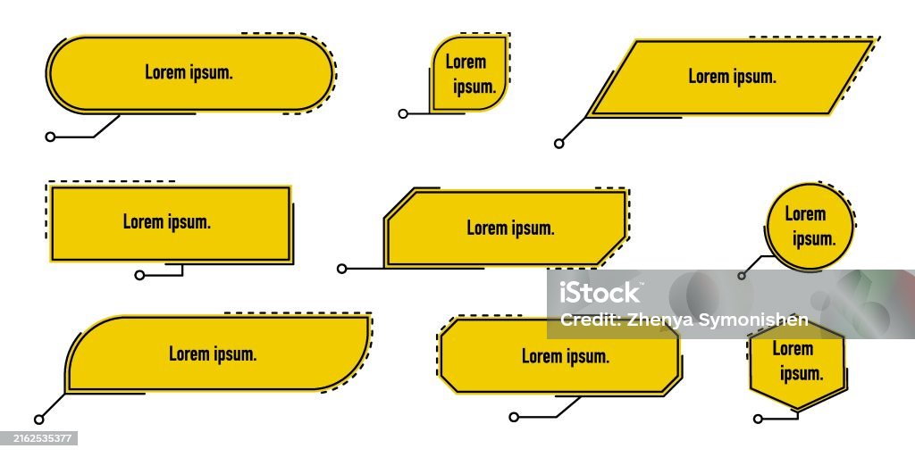 Callout Frame Callouts Titles Set Infographic Frame Stock Illustration - Download ...